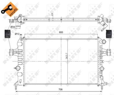 Радиатор NRF 54668