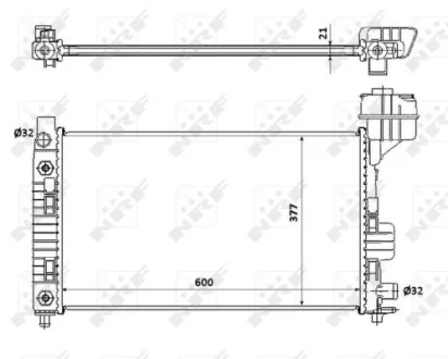 Радиатор охлаждения MB A-Class (W168) 97-04 (M166) NRF 54718