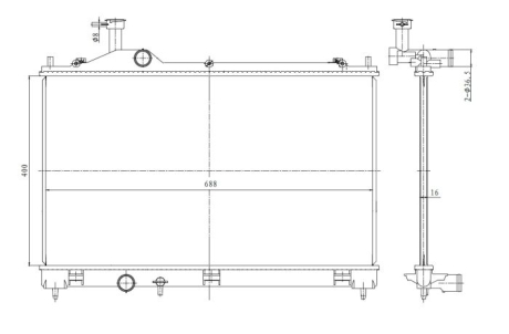 Радиатор NRF 550025