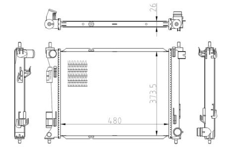 Радіатор NRF 550039