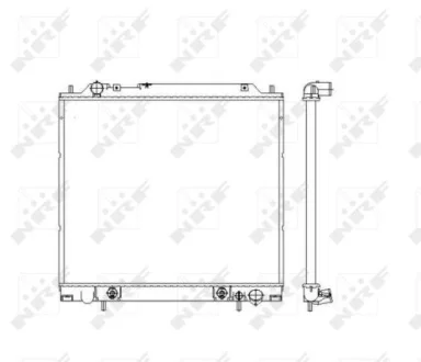 Радиатор охлаждения Mitsubishi L400 95-05 NRF 55343