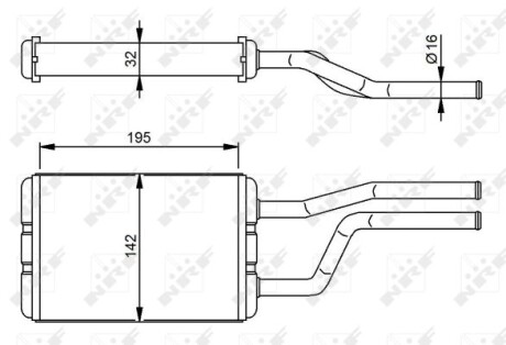 Радіатор пічки NRF 58358