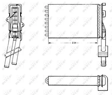 Радіатор пічки Renault 21 1.7-2.2 89-95 NRF 58620