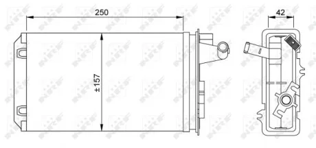 Радиатор печки Fiat Tempra/Alfa Romeo 145/155 94-01 NRF 58637