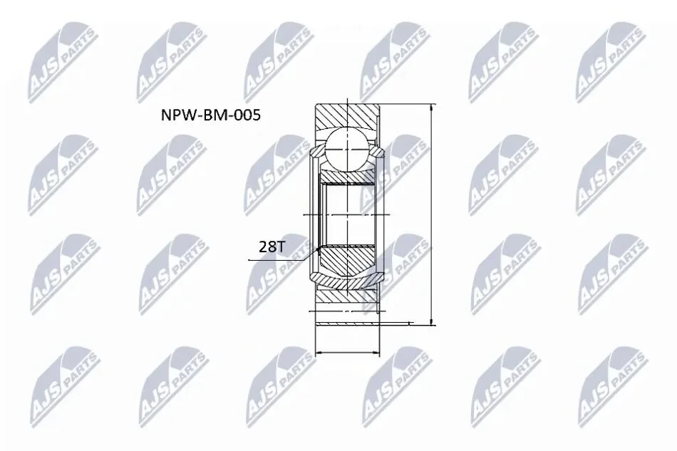 Шрус NTY NPWBM005 (фото 1)