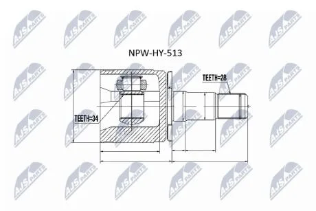 ШРУС ВНУТРІШНІЙ NTY NPWHY513