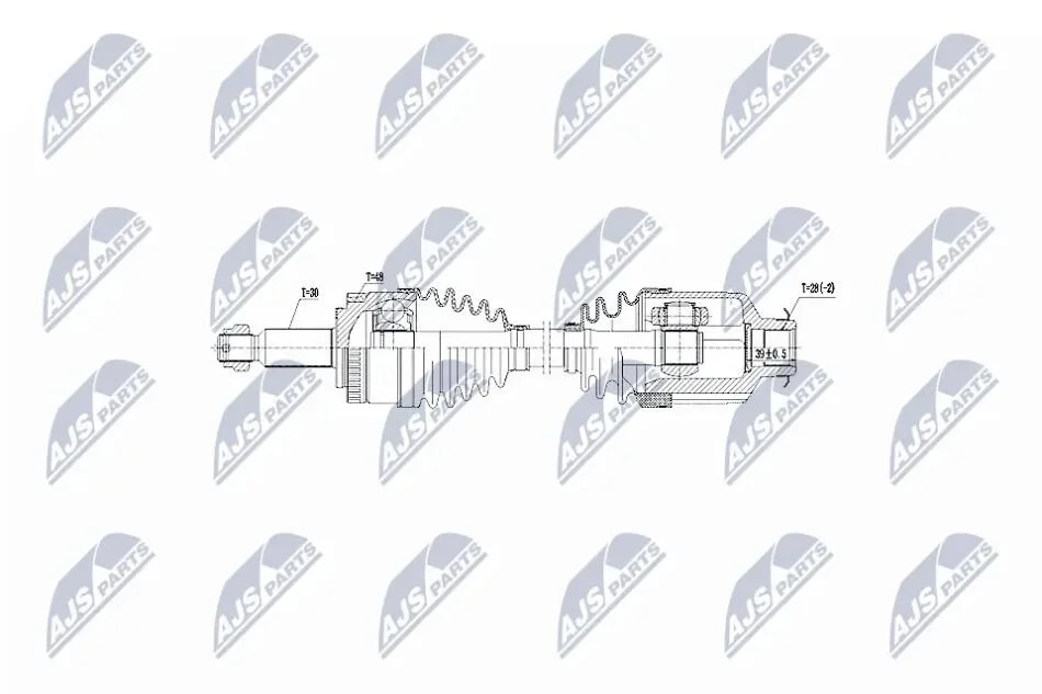 Полуось в сборе RH Tucson,Sportage, IX35 NTY NPWKA342 (фото 1)