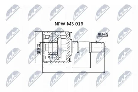 Шрус NTY NPWMS016