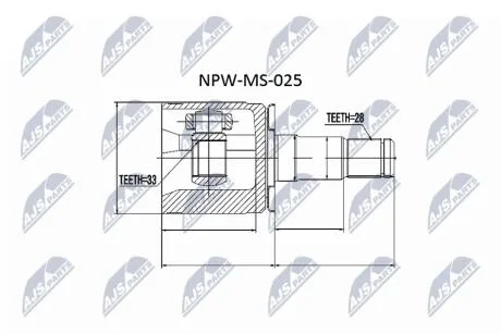 Шрус NTY NPWMS025