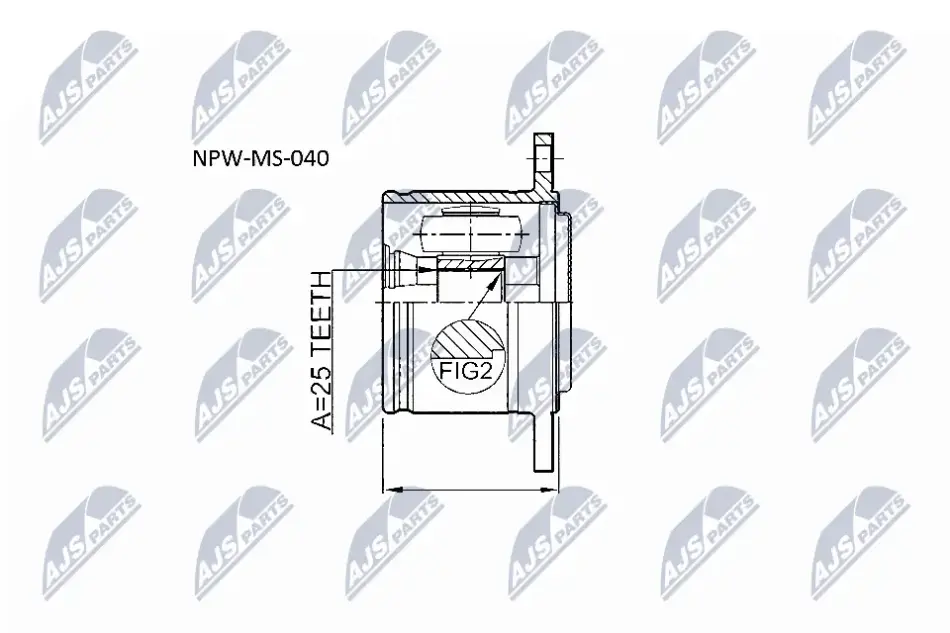 ШРКШ внутр. правий MITSUBISHI L300, L200, L400, PAJERO (вир-во) NTY NPW-MS-040 (фото 1)