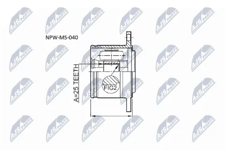 ШРКШ внутр. правий MITSUBISHI L300, L200, L400, PAJERO (вир-во) NTY NPW-MS-040