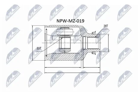 ШРУС NTY NPWMZ019