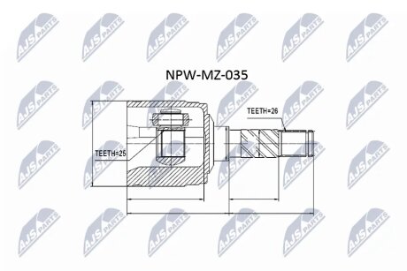 ШРУС NTY NPWMZ035