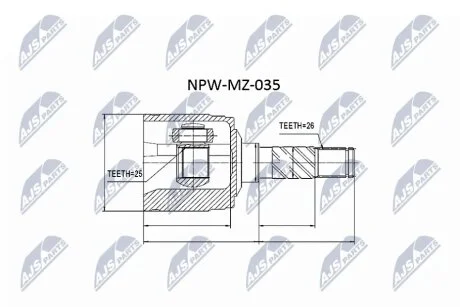 Комплект шарнірів NTY NPWMZ035