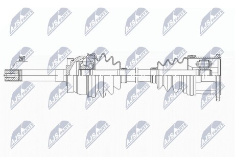 Вал приводной L=R (полуось) NP300, Navara D22 NTY NPWNS104