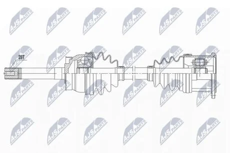 Вал приводной L=R (полуось) NP300, Navara D22 NTY NPWNS104
