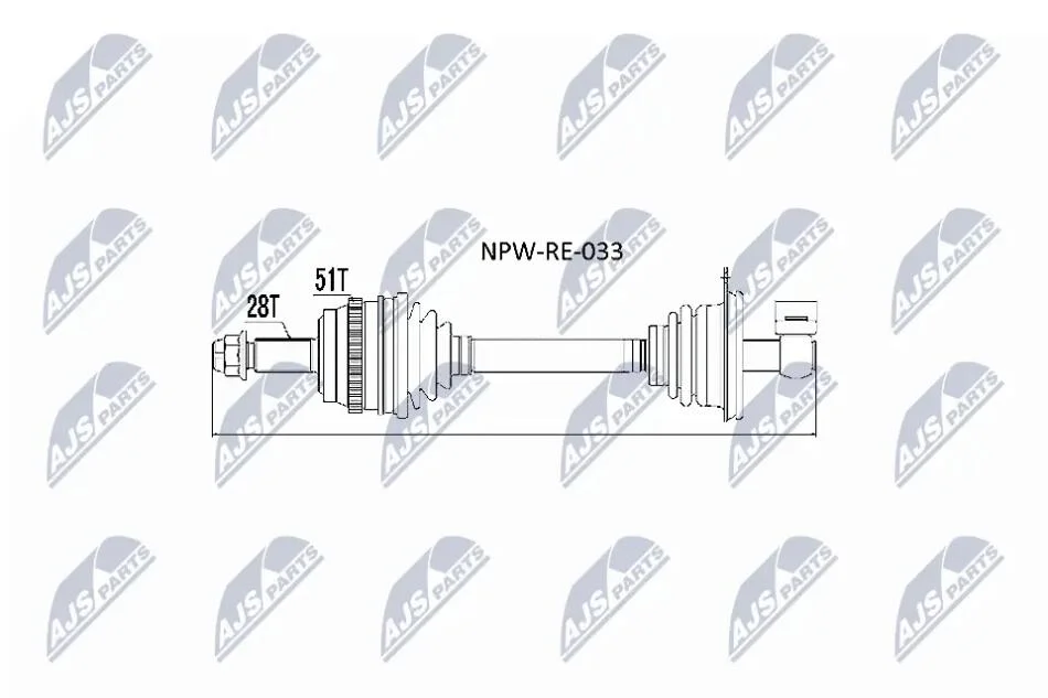 Піввісь NTY NPWRE033 (фото 1)