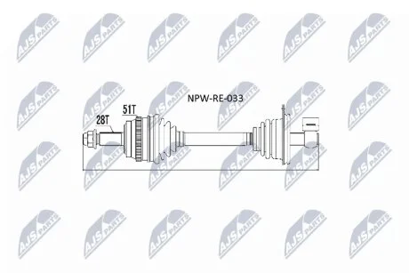 Піввісь NTY NPWRE033