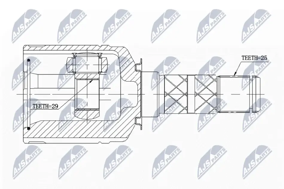 ШРКШ внутр. SUBARU FORESTER, IMPREZA, LEGACY (вир-во) NTY NPW-SB-013 (фото 1)