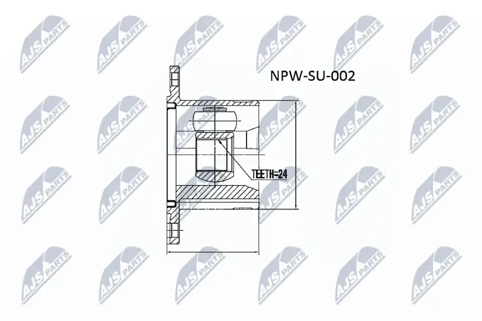 ШРКШ внутрішній лівий SUZUKI GRAND VITARA II 2.0 (вир-во) NTY NPW-SU-002 (фото 1)