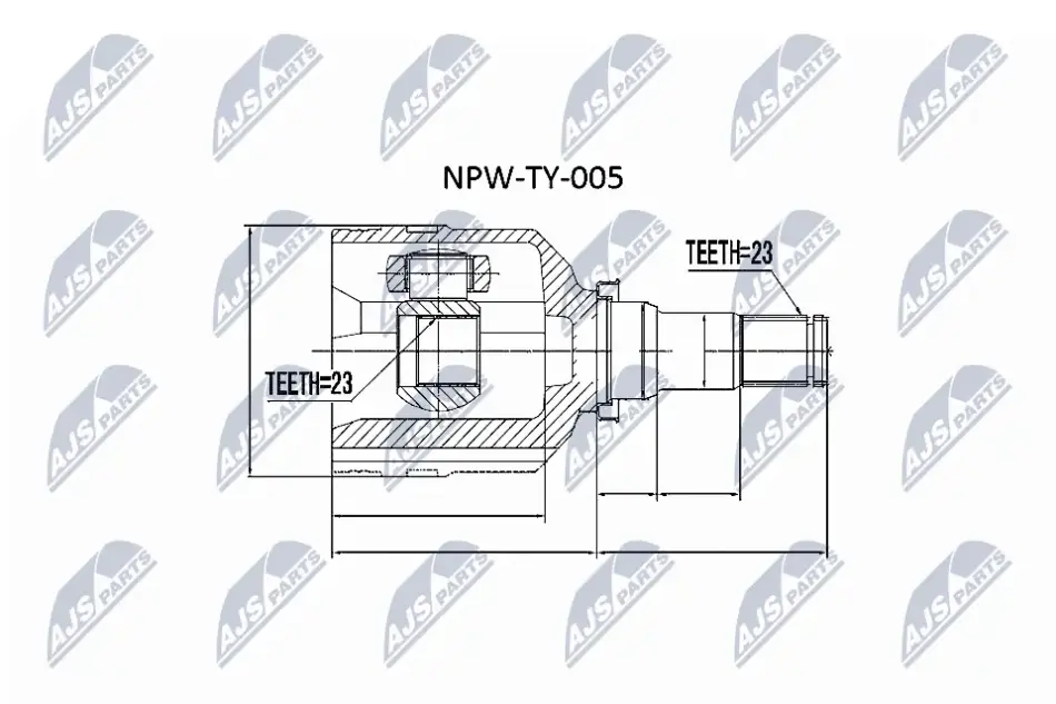 ШРУС внутр. TOYOTA COROLLA (вир-во) NTY NPW-TY-005 (фото 1)