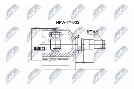 ШРУС внутр. TOYOTA COROLLA (вир-во) NTY NPW-TY-005