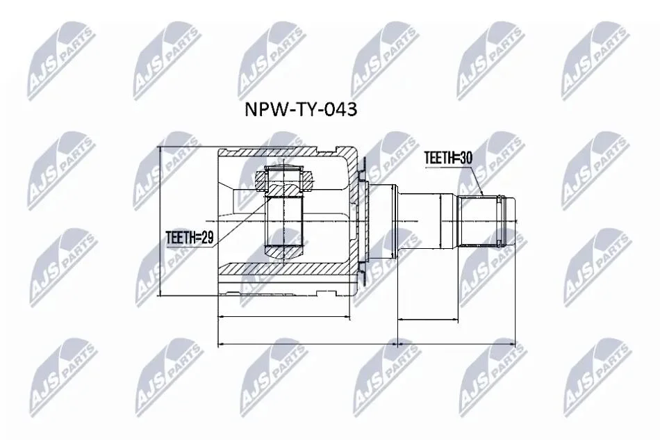 ШРУС NTY NPWTY043 (фото 1)