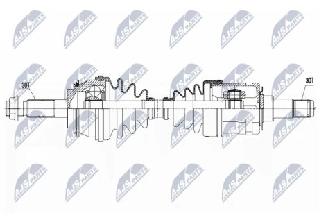 Вал приводной L=R (полуось) Hilux/Fortuner NTY NPWTY081