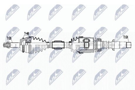 Вал приводной правый (полуось) Camry v50 2.5L 2AR-FE NTY NPWTY173