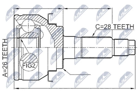 ШРУС наружный Ford Ranger, Explorer NTY NPZFR047