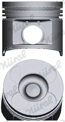 Поршень с кольцами і пальцем (розмір отв. 89.50 / +0.50) NISSAN NAVARA NP300 2.5 dCi 05-, PATHFINDER III 2.5 dCi 05- (дизель) NURAL 87-452607-00 (фото 1)