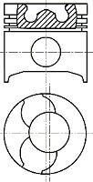 Поршень двигуна NURAL 87-502700-00