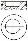 Поршня OM364-366 97.5mm STD (прямий шатун)) NURAL 87-74000-050