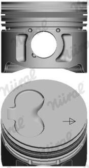 Поршень з кільцями AUDI/VW 80.50 mm 1.9D/2.4D 1X/1Y/3D/AAS/AAB NURAL 87-990111-40