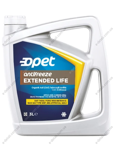 Антифриз EXTENDED LIFE ANTIFREEZE G 12+, (-80), концентрат 3 кг, красн. Opet 601216664 (фото 1)