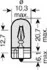 Автолампа Osram Original W2W W2,1x9,5d 2 W прозрачная OSRAM 2820 (фото 3)