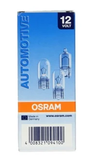 Автолампа Osram Original W2W W2,1x9,5d 2 W прозрачная OSRAM 2820