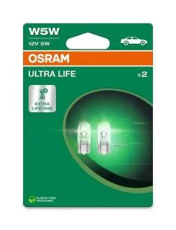 Автолампа Osram 5W 12V W2,1X9,5 OSRAM 2825ULT-2BL