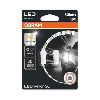 Автолампа Osram LED 0.5W 12V W2.1X9.5D W5W к/т 2 шт OSRAM 2827DYP2BL