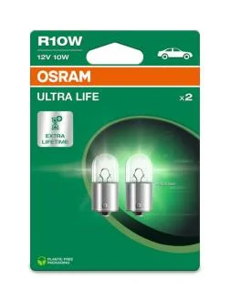 Лампа допоміжн. освітлення R10W 12V 10W BA15s Ultra Life (blister 2шт) (вир-во) OSRAM 5008ULT-2BL