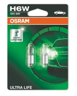 ЛАМПА 6W 12V BAX9S 10XBLI2LF ULTRALIFE OSRAM 64132ULT-02B