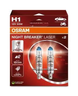ЛАМПА H1 12V 55W P14,5S Box NIGHT BREAKER LASER NG OSRAM 64150NL-2HB