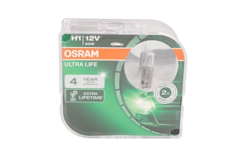 Лампа фарна H1 12V 55W P14,5s ULTRA LIFE (компл.) (вир-во) OSRAM 64150ULT-HCB