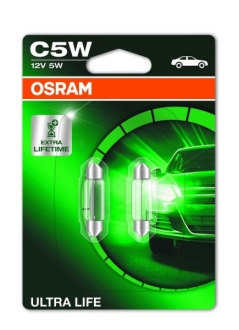 Лампа допоміжн. освітлення C5W 12V 5W SV8.5-8.5 Ultra Life blister (вир-во) OSRAM 6418ULT-02B