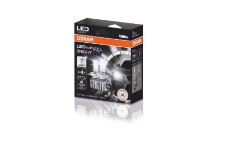 Комплект ламп (2шт.) LED H4/H19 15W 12V P43t/PU43t-3 6000К OSRAM 64193DWBRT2HFB