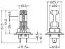 Комплект ламп (2шт.) LED H7/H18 16.2W 12V PX26D 6500К OSRAM 64210DWESYHCB (фото 3)