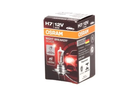 Автолампа Osram Night Breaker Silver H7 PX26d 55 W прозрачная OSRAM 64210NBS