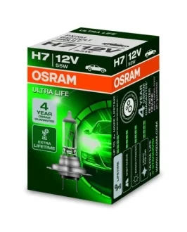 Автолампа Osram Ultra Life H7 PX26d 55 W прозрачная OSRAM 64210ULT