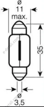 Автолампа 5W OSRAM 6423-02B (фото 1)