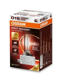 Лампочка D1S XENARC NIGHT BREAKER 220 (картон 1 шт 85В Теплий білий 35Вт тип гнізда: PK32D-2) OSRAM 66140XN2